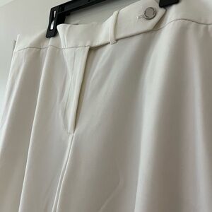 Calvin Klein Winter White Classic Fit Dressy Pants / Slacks Off-White Cream NWT